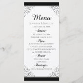Menu Vintage Mariage  noir (Devant)