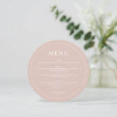Menu Vintage Mariage rose (Debout devant)
