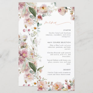 Menu Vintage Peach Pink Love est dans la Fête des marié