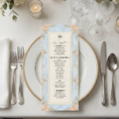 Menu Vintage Rococo Ange & Floral Régence