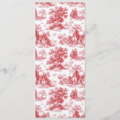 Menu Vintage Scarlet Château Wedding (Dos)