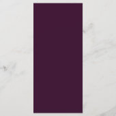 Menu Vintage violet Floral Mariage damassé (Dos)