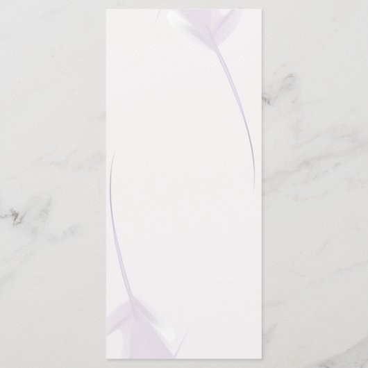 Menu Violet Lavande & Peach Couleur Nom d'hôte Dîner (Dos)