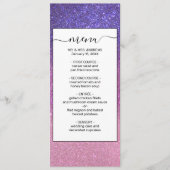 Menu Violet Princesse Blush Pink Triple Glitter ombre (Devant)