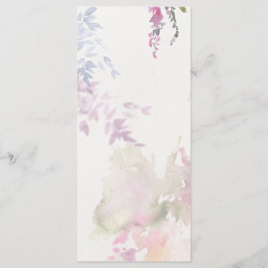 Menu Violet rose Fleur sauvage vif Jaune (Dos)