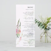 Menu Violet rose Fleur sauvage vif Jaune (Debout devant)