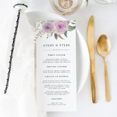 Menu Violet & Sage Wedding Kaart
