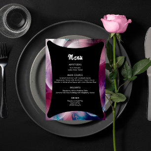 Menu Vivid Aquarelle Mariage rose