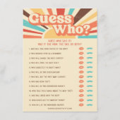 Menu Voici Les Jeux De Baby shower Fils (Dos)