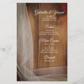 Menu Voile nuptiale et Mariage campagnard en bois  (Devant)