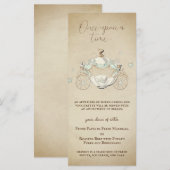Menu Voiture de conte de fées Cinderella vintage (Devant / Derrière)