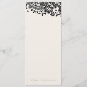 Menu voor het  huwelijk van zwarte en witte elegan (Achterkant)