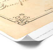 Menu voor stoomschip "Golden Age" (1276A) Poster (Hoek)