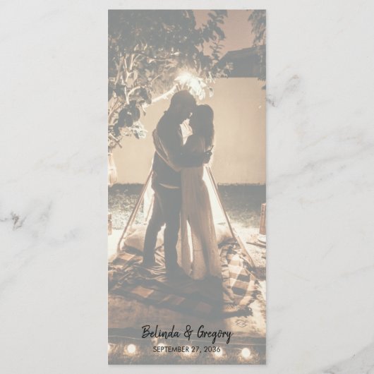 Menu Vos propres photos Mariage passé (Dos)