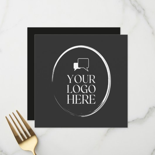 Menu Votre logo ici moderne (Devant/Arrière en situation)