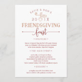 Menu Vriendschappelijke Thanksgiving (Voorkant)