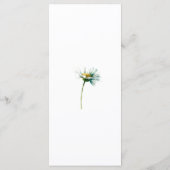 Menu Watercolor Daisy Elegant Floral Wedding (Dos)