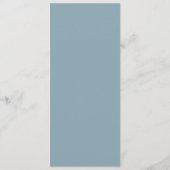 Menu watercolor dusty blue floral wedding (Dos)