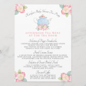 Menu Watercolor Floral Tea Party | BABY SHOWER (Devant)