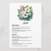Menu Watercolor Hawaii Destination Wedding (Devant)