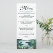 Menu Watercolor Lake Tahoe Elegant Rustic Wedding (Debout devant)