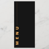 Menu Watercolor Moody Orange Floral Wedding Party (Dos)