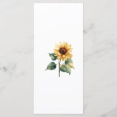 Menu Watercolor Sunflower Rustic Foliage Wedding  (Dos)