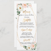 Menu waterverf Delicate Bloom Bouquets Kaart (Voorkant / Achterkant)