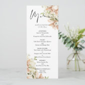 Menu waterverf Floral Wedding (Staand voorkant)