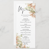 Menu waterverf Floral Wedding (Voorkant / Achterkant)
