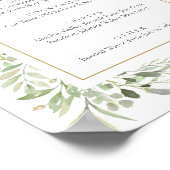 Menu waterverf Greenery Bar Poster (Hoek)