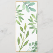 Menu waterverf Greenery Wedding (Achterkant)