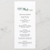 Menu Waterverf Groen bosgebergte (Voorkant)