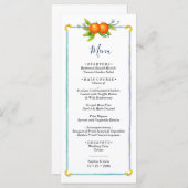 Menu waterverf  oranje illustratie (Voorkant / Achterkant)