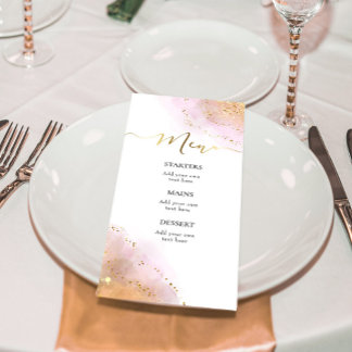Menu waterverf splash