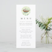 Menu waterverf Wooden Boat Wedding (Staand voorkant)