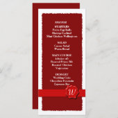 Menu Wax Seal Wedding/Program (Voorkant / Achterkant)
