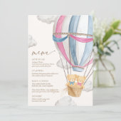 Menu We Can Bearly Wait Twins Baby Shower  (Debout devant)