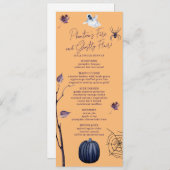 Menu WEB éffrayant CITROUILLE SPIDER AUTOMNE GHOST HALL (Devant / Derrière)