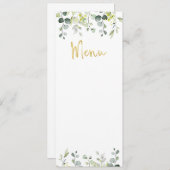 Menu Weddenschap (Voorkant / Achterkant)