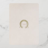 Menu Weddenschap Art Nouveau door Mucha Invitati Folie Uitnodiging (Achterkant)