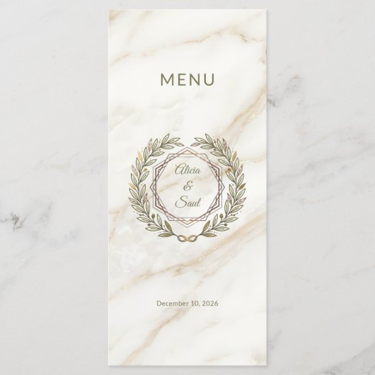 Menu Wedding Marble and Laurel / Boda Mármol y Laurel (Devant)