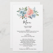 Menu Wedding Menus Menus Menues Waterverf Rozen (Voorkant / Achterkant)