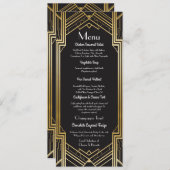 Menu Wedding Reception Art Deco 1920 (Voorkant / Achterkant)
