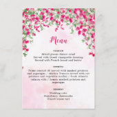 Menu Wedding shower forestier tropical des Bougainvilli (Devant)