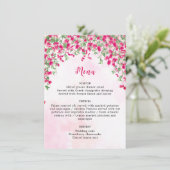 Menu Wedding shower forestier tropical des Bougainvilli (Debout devant)
