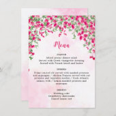 Menu Wedding shower forestier tropical des Bougainvilli (Devant / Derrière)