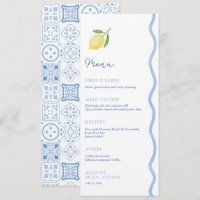 Wedding shower tendance Citrons bleu clair à arête