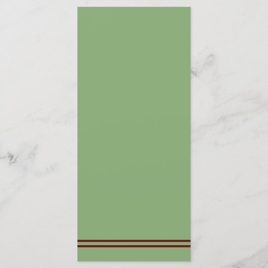 Menu Western Horseshoe Mariage (Dos)