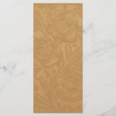 Menu Western Tooled Rustic Bronze Terracotta Wedding (Dos)